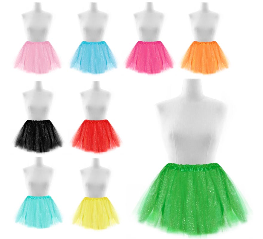 Translation missing: es.Tutú Topitos brillante en varios colores de 40 cm adulto