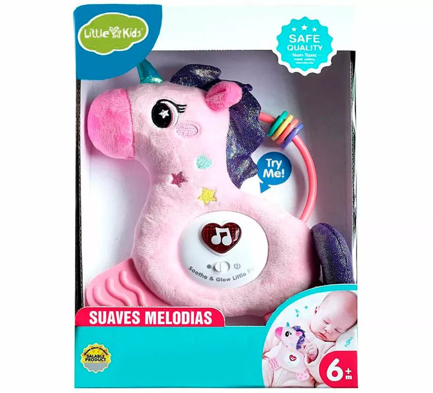 Translation missing: es.Unicornio Musical rosa con Luz y Sonido de 24 cm