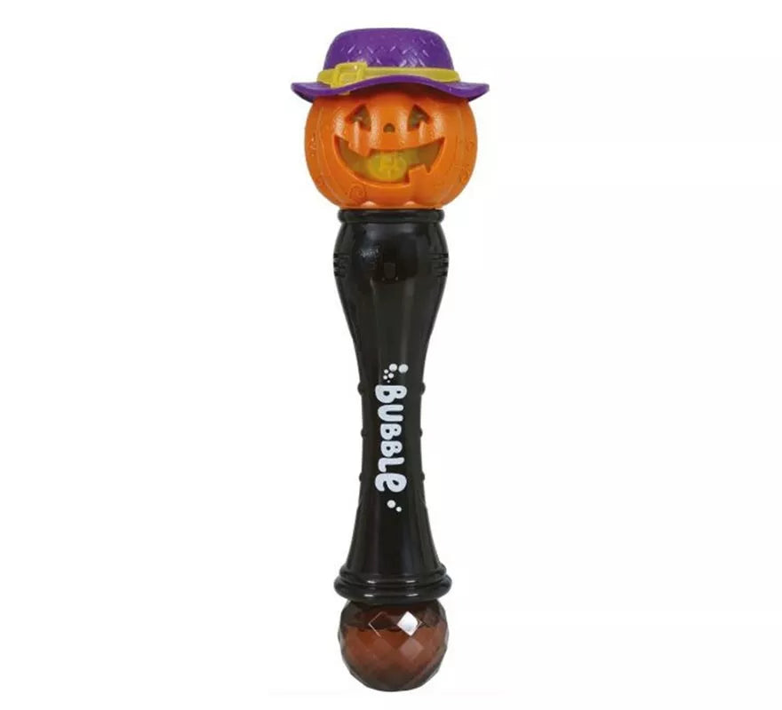 Varita Calabaza Pompas con Luz y Sonido de 32 cm