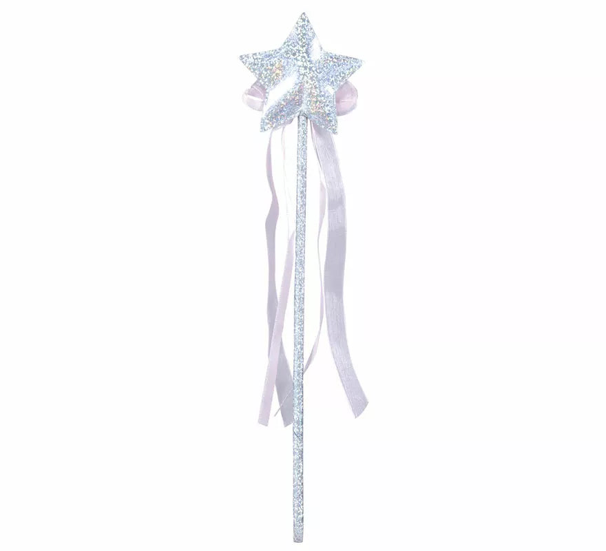 Translation missing: es.Varita con Estrella Plata de 35 cm