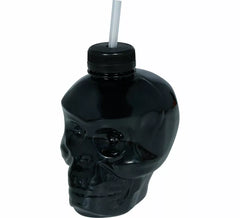 Vaso Calavera con Pajita de 14 cm