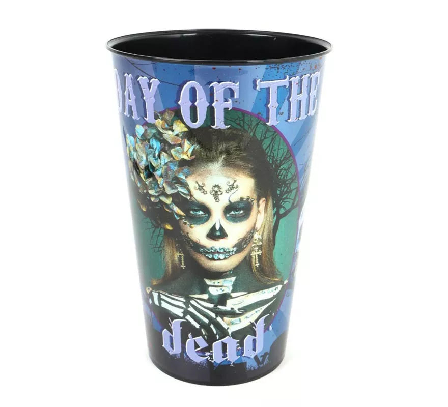 Translation missing: es.Vaso Día de la Muerte de plástico de 10,5x7,5x18 cm