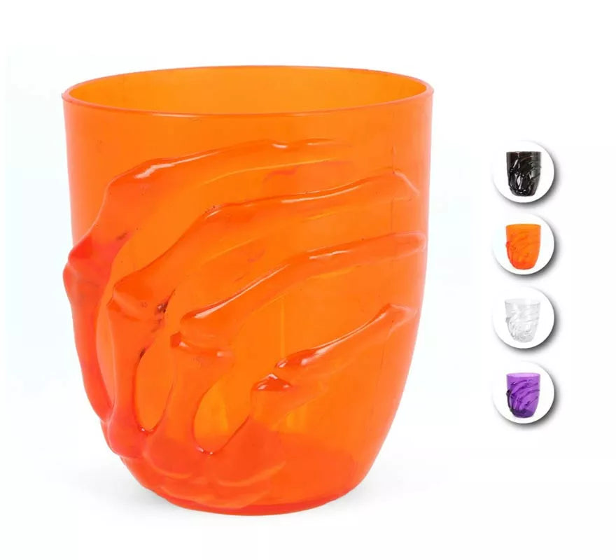 Vaso Mano esqueleto en surtido de colores de 450 ml