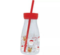 Vaso Navideño con Pajita de PVC de 15 cm