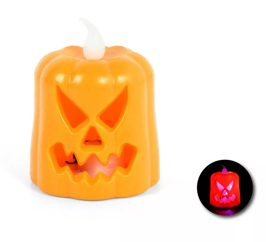 Translation missing: es.Vela de Calabaza tenebrosa con luz