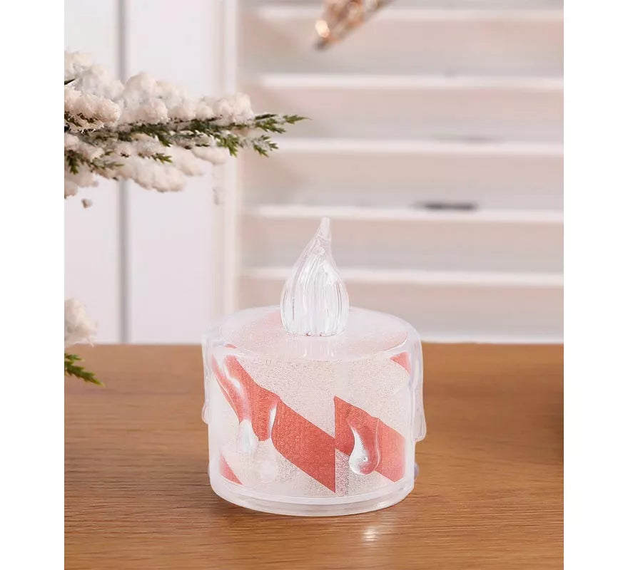 Translation missing: es.Vela de Te Fantasía blanca y roja de 5 cm