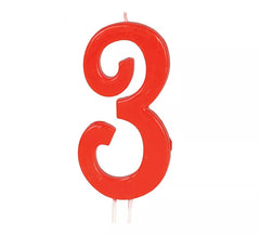 Vela Roja Nº 3 de 12 cm
