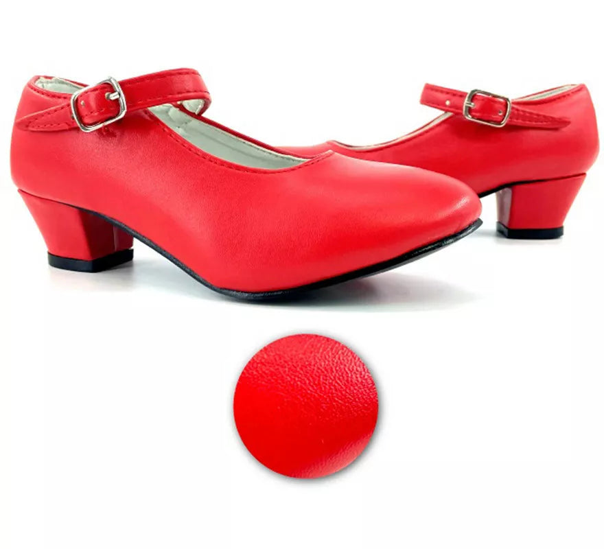 Translation missing: es.Zapato Sevillana con tacón Rojo en números del 22 al 41
