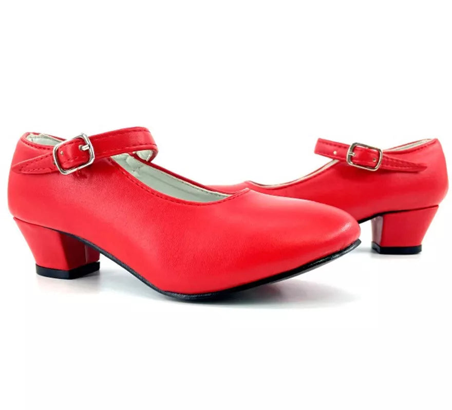 Translation missing: es.Zapato Sevillana con tacón Rojo en números del 22 al 41