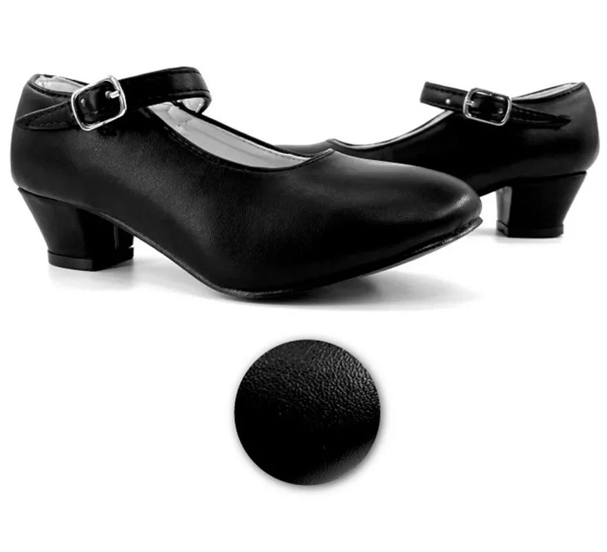 Translation missing: es.Zapato Sevillano con tacón Negro en números del 20 al 41