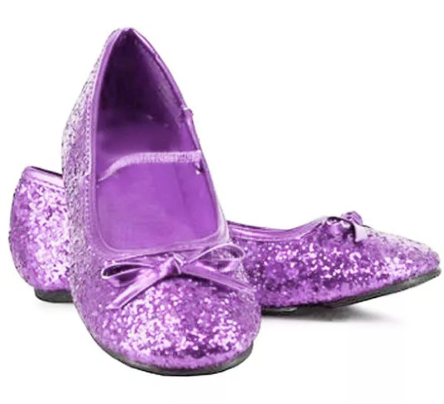 Translation missing: es.Zapatos Bailarinas Moradas Purpurina en números del 22 al 41