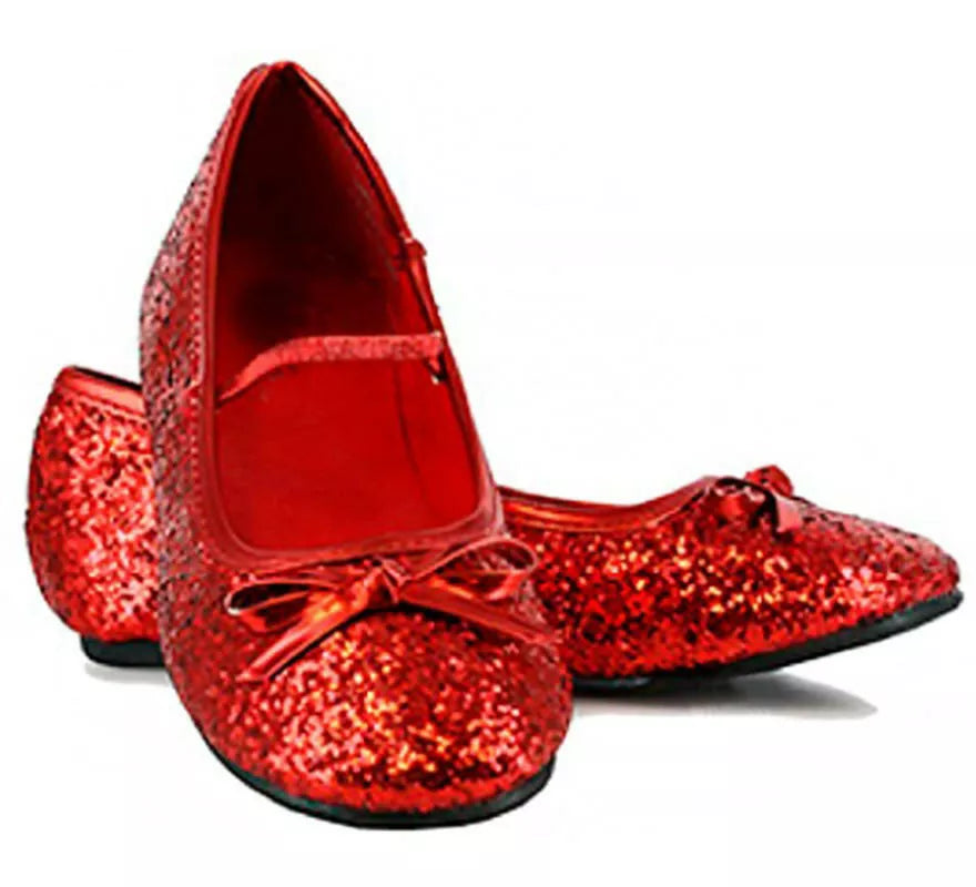 Translation missing: es.Zapatos Bailarinas Rojo Purpurina en números del 22 al 41