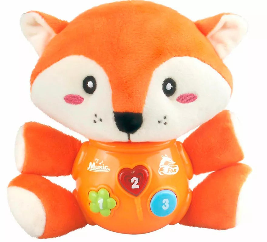 Zorro Musical de Peluche con Luz y Sonido de 24 cm